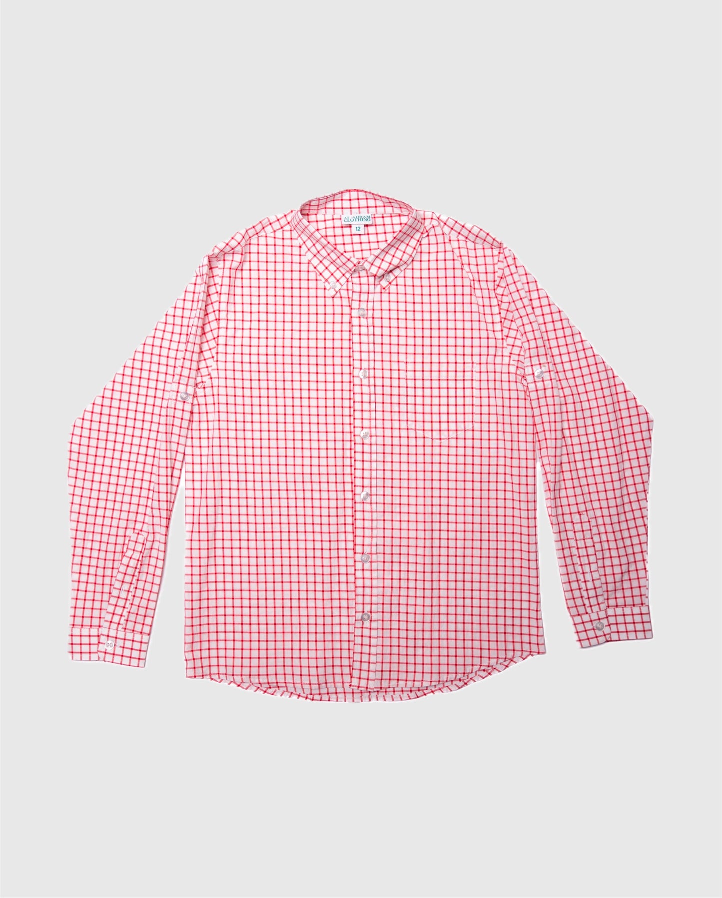 Boy's Red Checkered Long Sleeve Shirt