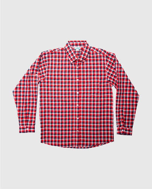 Boy's Multicolored Checkered Long Sleeve Shirt