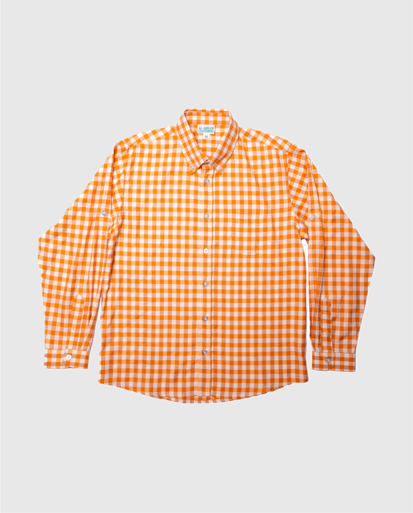 Boy's Mustard Yellow Checkered Long Sleeve Shirt