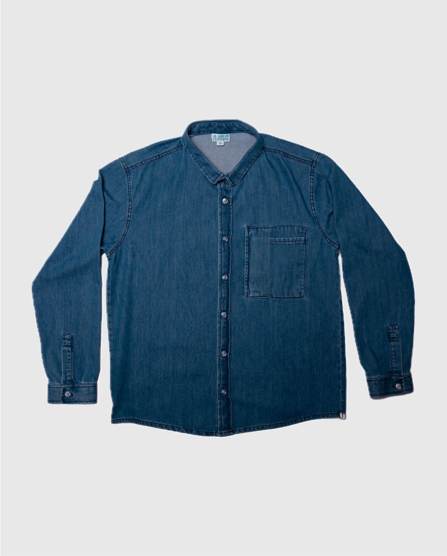 Boy's Jeans Long Sleeve Shirt in Blue