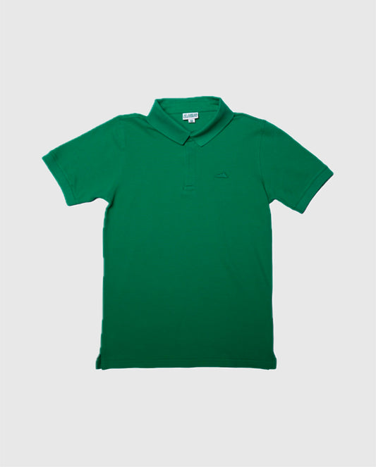 Boy's Pique Half Sleeve Polo in Green