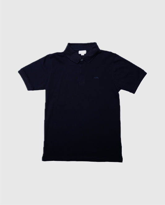 Boy's Pique Half Sleeve Polo in Navy