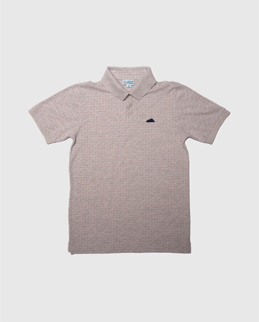 Boy's Pique Half Sleeve Polo in Gray