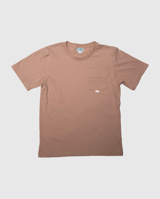 Boy's Beige Half Sleeve Pocket T-Shirt