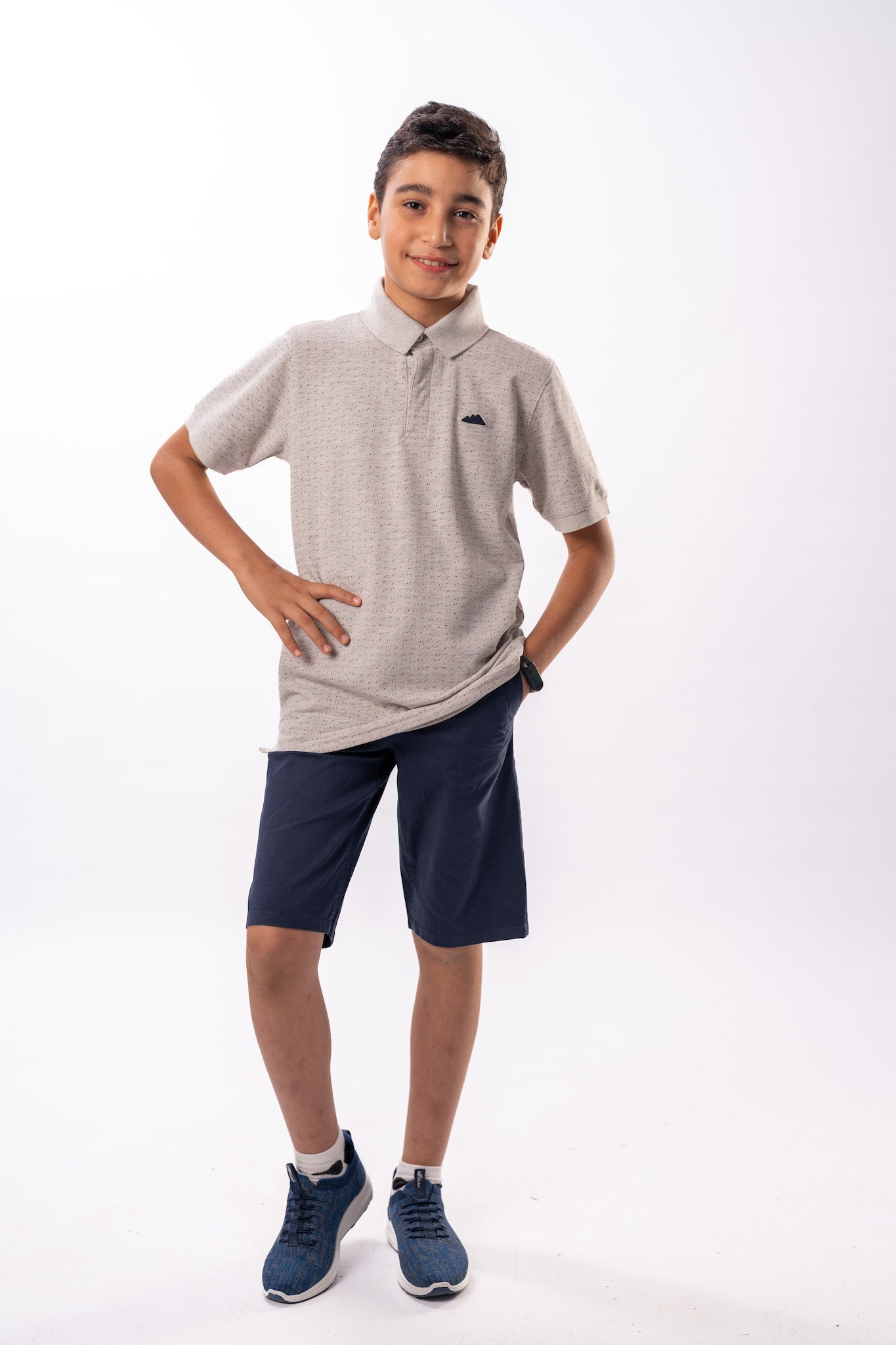 Boy's Chino Short in Navy