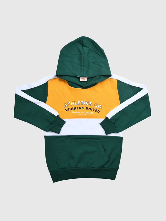 Boy's hooded sweatshirt in green