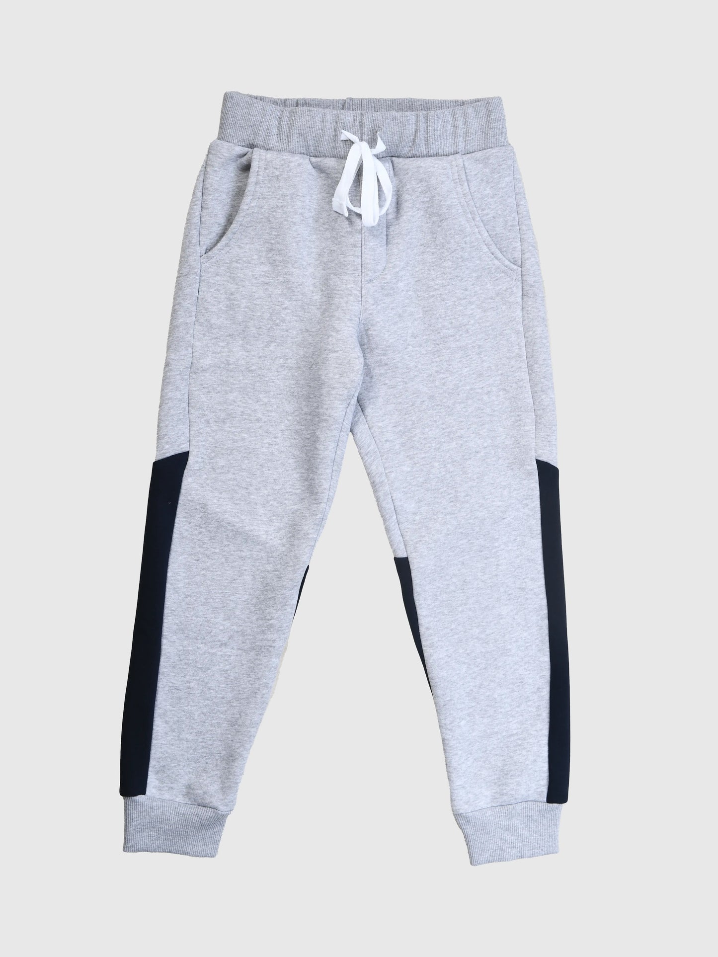 Boy's sweatpants in light grey chine