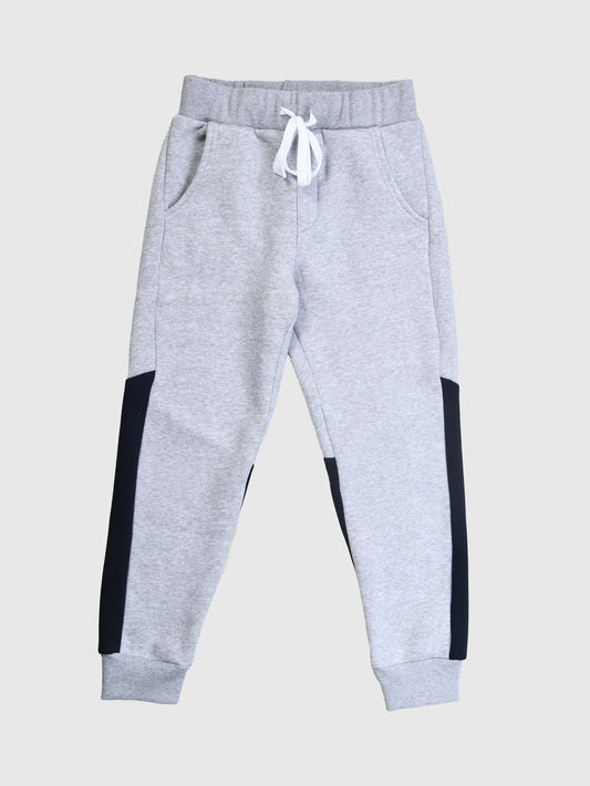 Boy's sweatpants in light grey chine